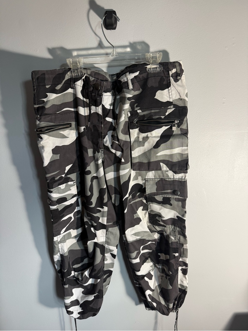 Men's Black & White Camo Cargo Pants